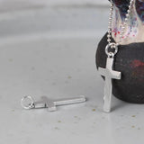 Sterling Silver Cross Necklace Pendant for Women Men Lover