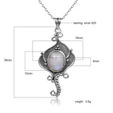 Moonstone Necklace 925 Sterling Silver Jewelry