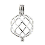 925 Silver Big Twisted Ball Cage Pendant