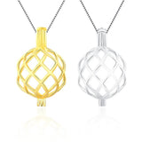 925 Silver Big Twisted Ball Cage Pendant