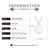 925 Silver Big Twisted Ball Cage Pendant