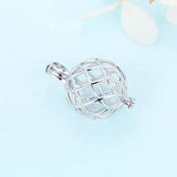 925 Silver Big Twisted Ball Cage Pendant
