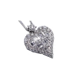 Heart Lab Diamond Pendant 925 Sterling Silver Pendants Chain Necklace For Women