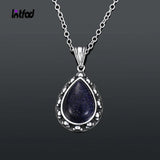 Sandstone Pendant Necklace 925 Silver 10x14mm Pear Shape Women