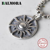 925 Silver Sun Pendant Vintage Charm Jewelry Gift