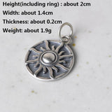 925 Silver Sun Pendant Vintage Charm Jewelry Gift