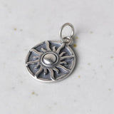 925 Silver Sun Pendant Vintage Charm Jewelry Gift