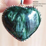 Green Seraphinite Pendant Necklace 925 Silver