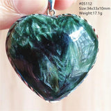 Green Seraphinite Pendant Necklace 925 Silver