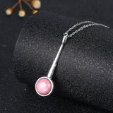 925 Silver Tiger Eye Rhodochrosite Pendant Necklace