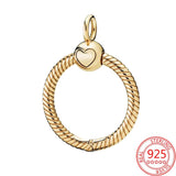 925 Silver Rose O Pendant Necklace for Women