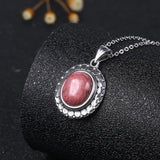 925 Silver Tiger Eye Pendant Necklace for Women