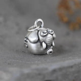 925 Silver Elephant Pendant S925 Solid Thai Silver Pendants for Women Men