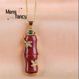Cinnabar 925 Silver Roses Cheongsam Pendant Amulet
