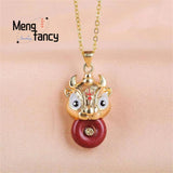 Cinnabar 925 Silver Roses Cheongsam Pendant Amulet