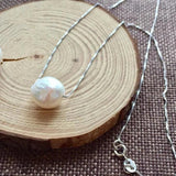 Baroque 13-14MM Pearl 925 Silver Necklace
