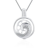 Wave Shape Pearl Cage Locket Pendant for Necklace SC376SB