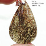 Rutilated Quartz Pendant Jewelry Copper Rutilted Necklace