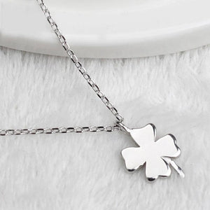 925 Silver 4 Leaves Clover Necklace Pendants for Women Girls