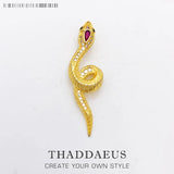 Pendant Snake Golden Bohemia Gift For Women
