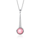 925 Silver Rhodochrosite Pendant Necklace for Women