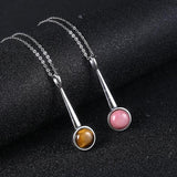 925 Silver Rhodochrosite Pendant Necklace for Women