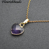 Amethyst Heart Pendant Necklace