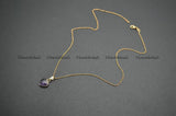 Amethyst Heart Pendant Necklace