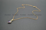 Amethyst Heart Pendant Necklace
