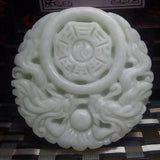 Hand-Carved Lantianyu Stone Dragon Pendant