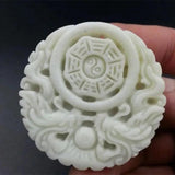 Hand-Carved Lantianyu Stone Dragon Pendant