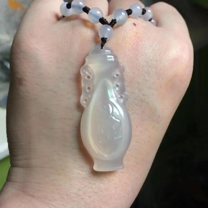 Natural Agate Necklace Pendant Fine Jewelry for Woman