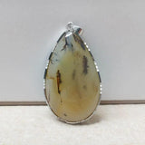 Madagascar Ocean Chalcedony Grass Flower Pendant Couple Gift