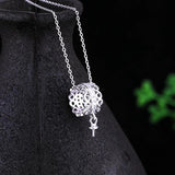 925 Silver Women Pendant Semi Mount Pendant Yellow Rose