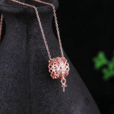 925 Silver Women Pendant Semi Mount Pendant Yellow Rose