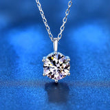 Moissanite Diamond Pendant Sterling Silver Necklaces Wedding Gift