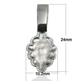 925 Silver Leaf Pad Bail Pendant Necklace Bails DIY Accessory