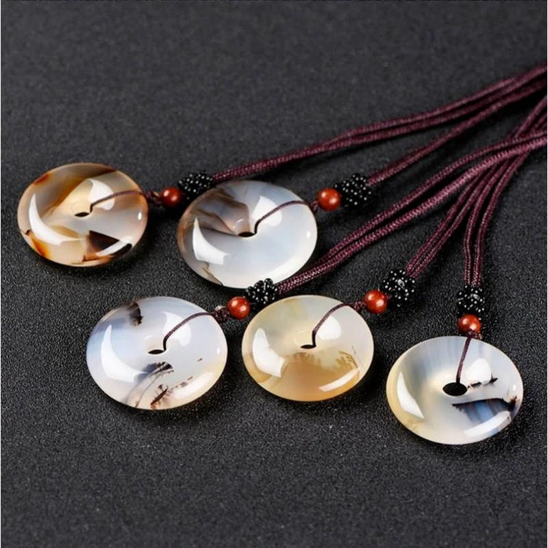 Flower Peace Buckle Jade Pendant
