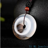 Flower Peace Buckle Jade Pendant