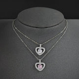 Silver Heart Shape Pendants Necklace for Women x703S