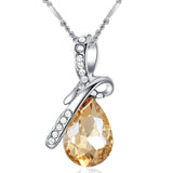 Champagne Citrine Amethyst Crystal Pendant Necklace