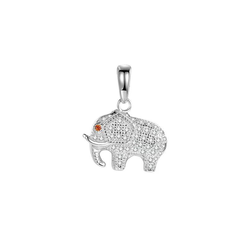 TrustDavis Elephant CZ Charm Pendant DIY Accessories HY212