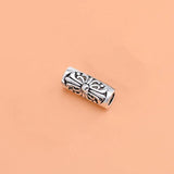 TrustDavis 925 Silver Hollow Cross Tube DIY Accessories Fine Jewelry