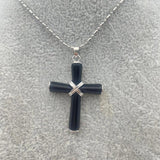 Women's Cross YELLOW Jade Pendant Necklace