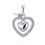 Sterling Silver Heart Love Pendant Christmas Pendant