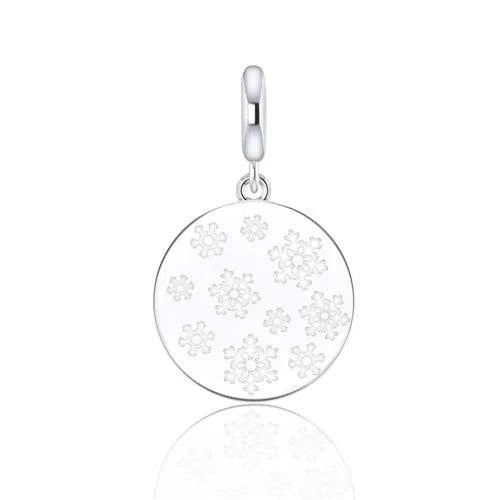 925 Silver Snowflake Pattern Christmas Pendant
