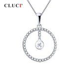 925 Silver Round Zircon Pendant for Necklace SP411