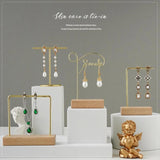 Modern Wood Organizer Jewellery Storage Showcase Earrings Holder