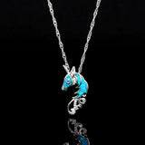 Horse Shape Fire Opal 925 Silver Pendant for Women