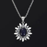 Natural Light Moonstone Pendant Vintage Style S925 Sterling Silver Jewelry